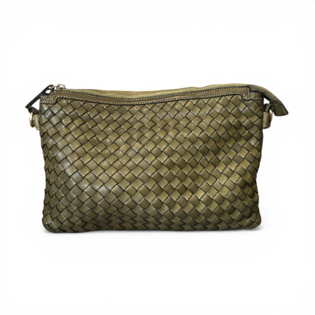 Tan leather purse from Italy with gold clasp UK Independent retailer 