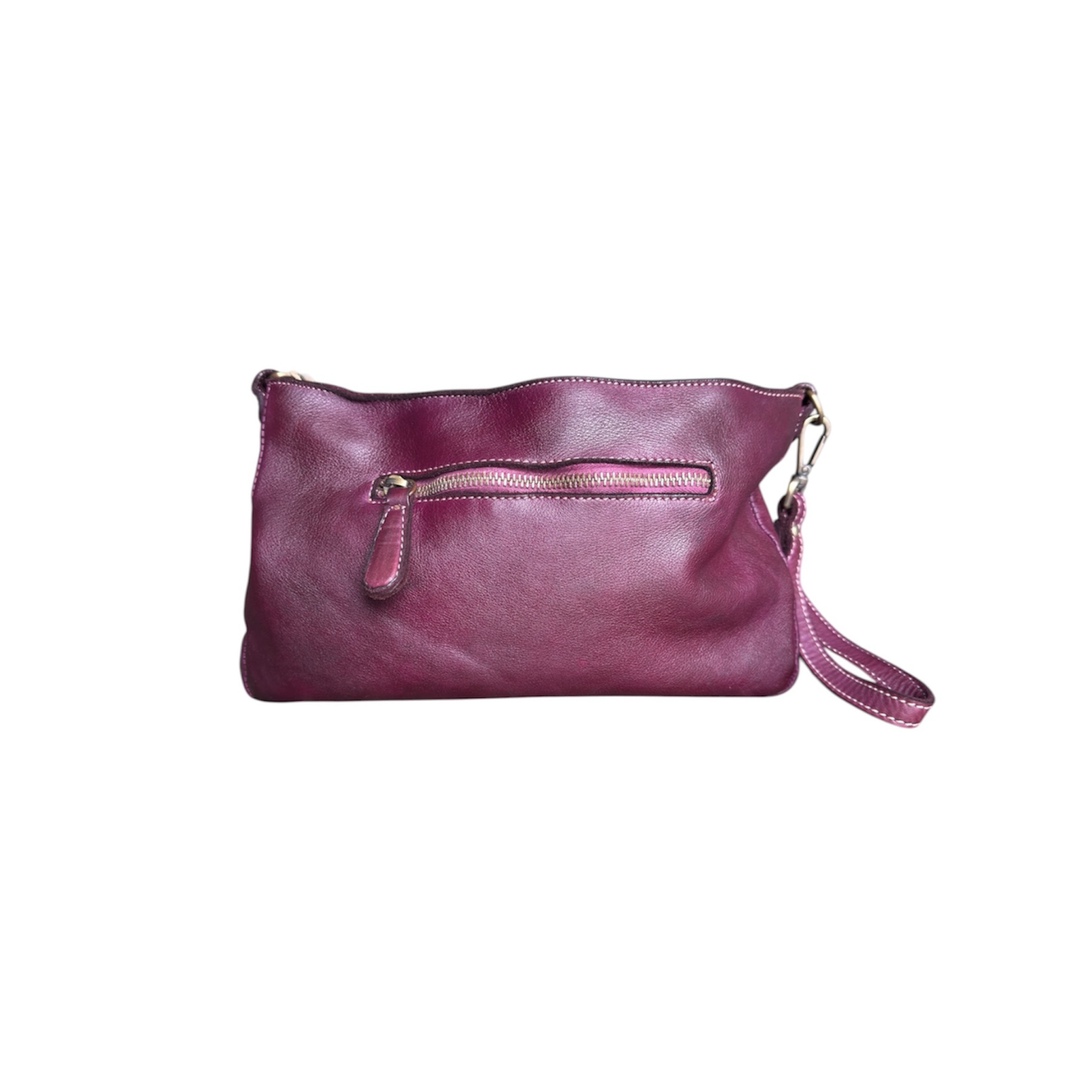Woven Italian leather handbag with shoulder strap 